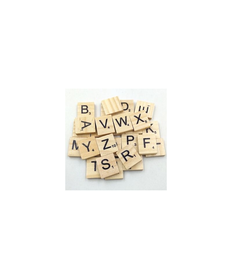 Lettre en bois naturel C déco Scrabble