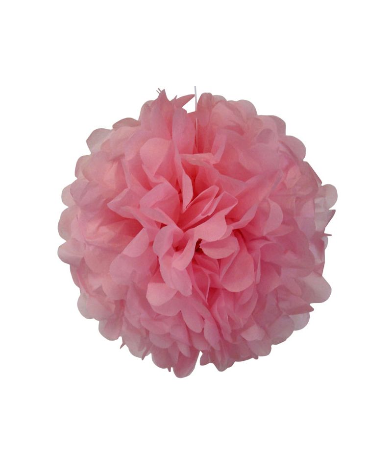 pompon papier de soie rose fushia 25cm pour votre fête décoration