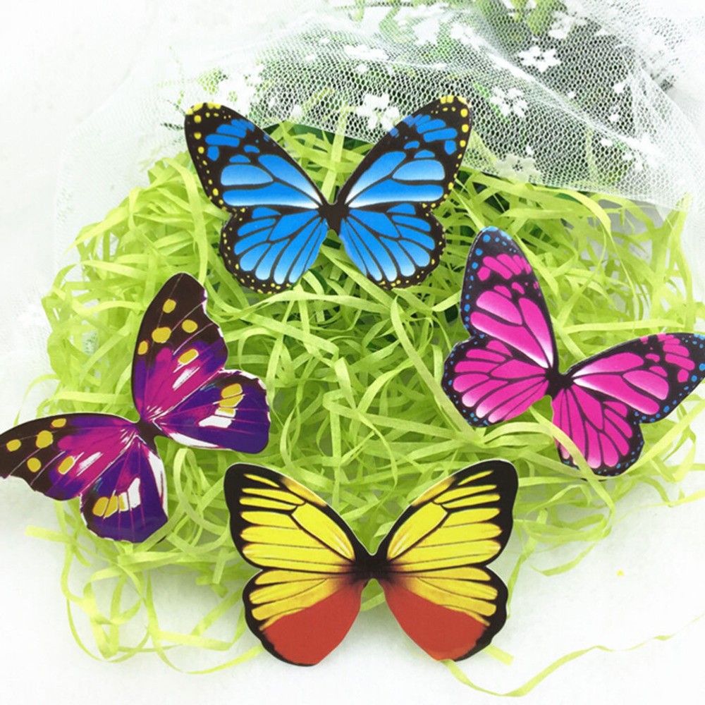 Cinq papillons décoratifs colorés à accrocher, 26 cm | DecoWoerner
